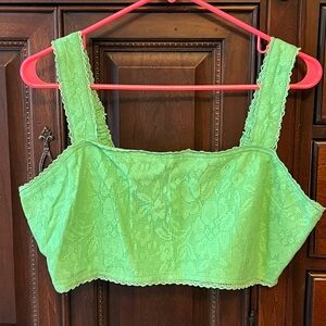 American Eagle cropped lace babydoll tank!